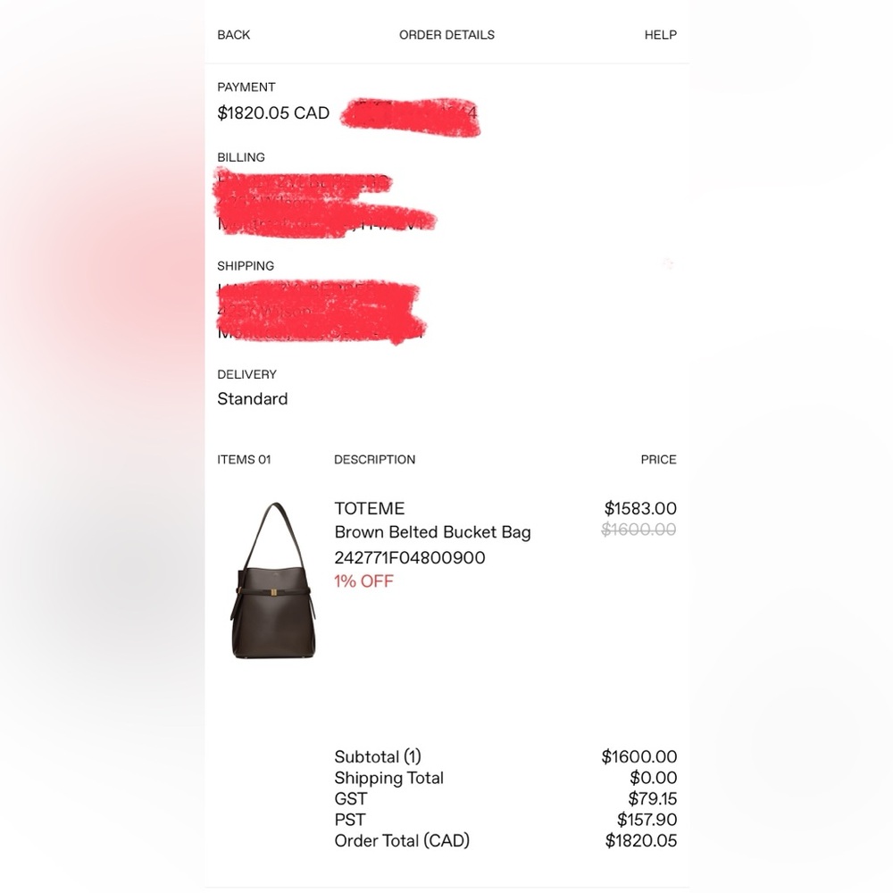 Toteme Dark Brown Leather Shoulder Bag - Picture 7 of 7